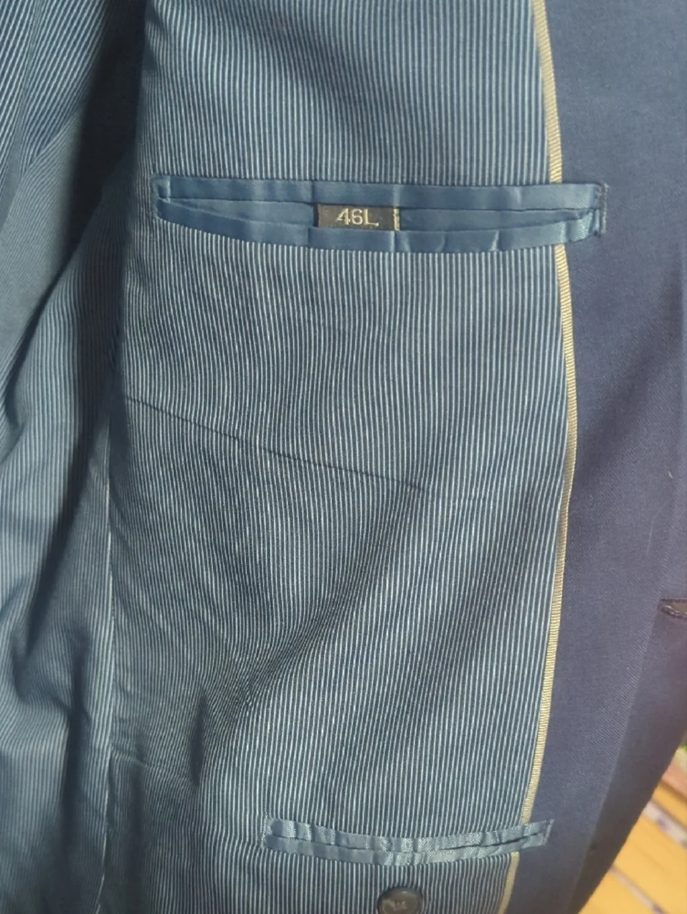 Madison Men's Dark Blue Single-Breasted Blazer - Picture 3 of 6